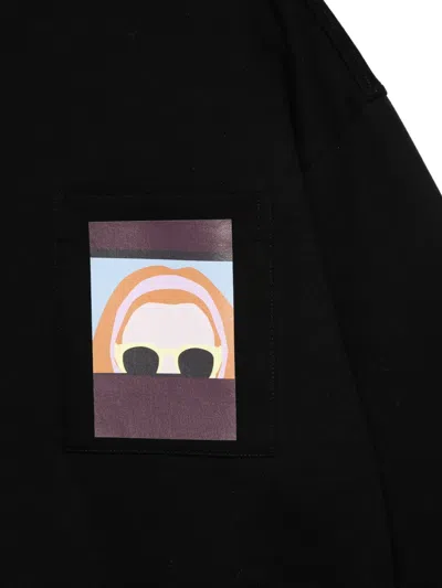 Plan C Graphic-print Sweatshirt In Black
