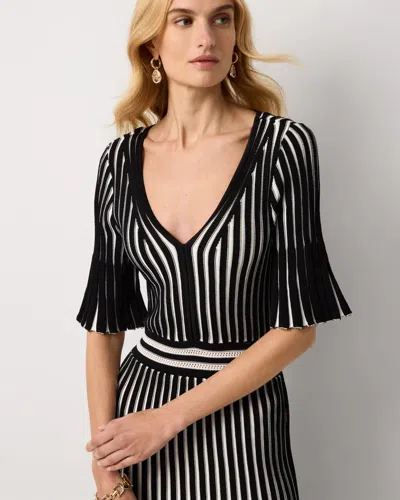 White House Black Market Petite Flutter Sleeve Sweater Dress