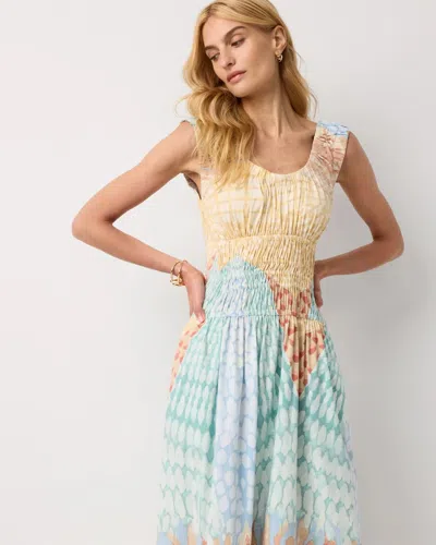 White House Black Market Ruched Tank Midi Dress