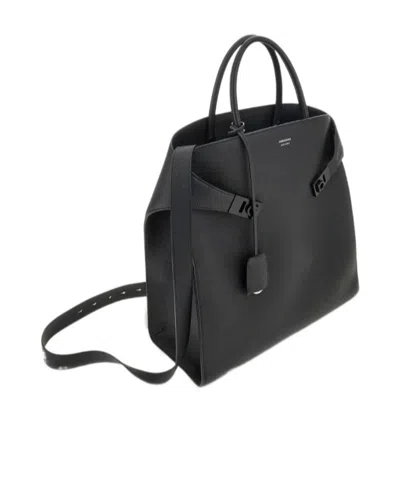 Ferragamo Logo Shoulder Bag In Black