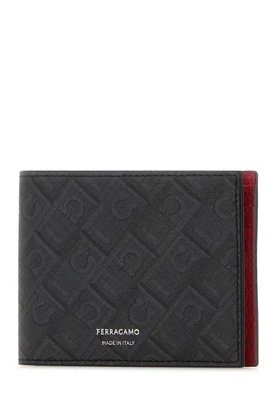 Ferragamo Printed Canvas Wallet