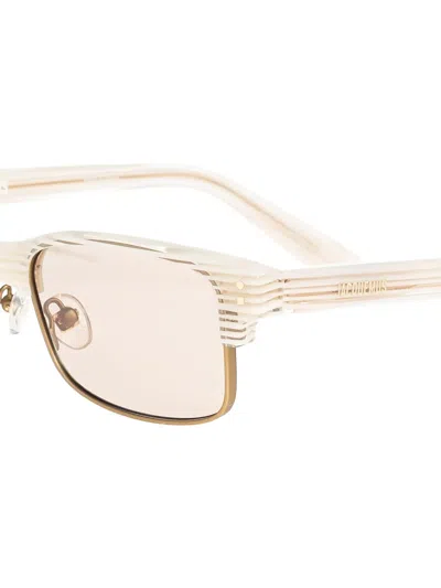 Jacquemus Rectangle-frame Sunglasses In Brown