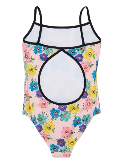 Marni Floral Print Swimsuit In Multi