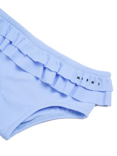 Marni Ruffled Bikini Bottoms In Multi