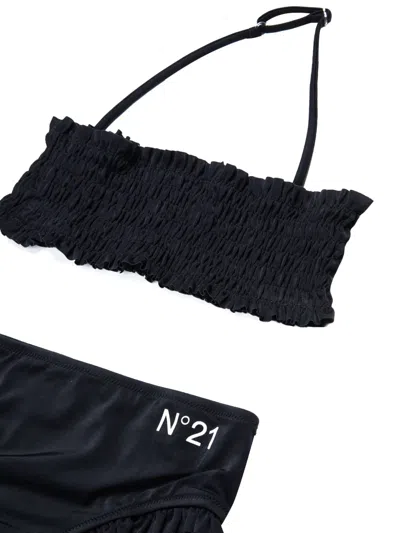 N°21 Ruffled Bikini In Black