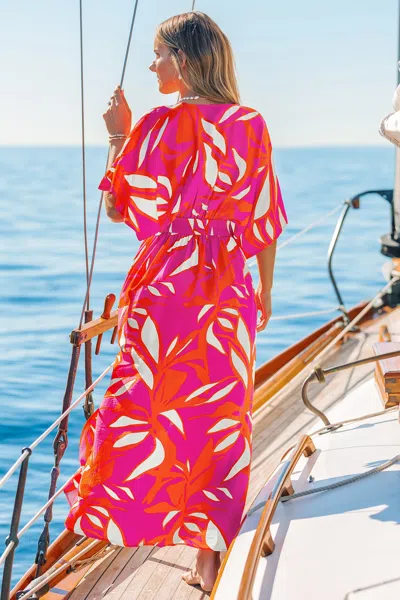 Cupshe Feel It In My Soul Tropical Midi Dress In Pink