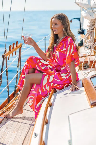 Cupshe Feel It In My Soul Tropical Midi Dress In Pink