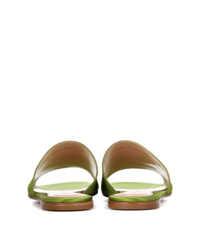 Shop Gianvito Rossi Capri Satin Slides