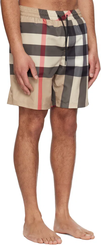 Burberry Ami Paris Light Blue Elasticated Cotton Shorts In Brown