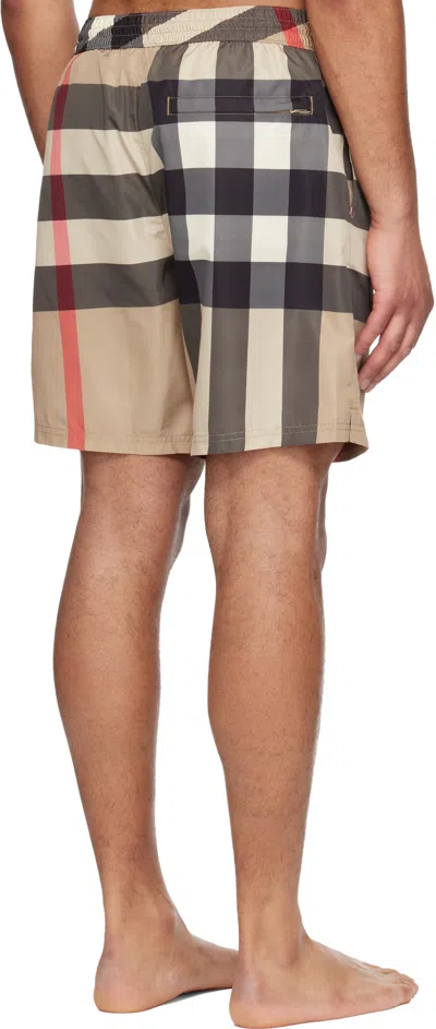 Burberry Ami Paris Light Blue Elasticated Cotton Shorts In Brown