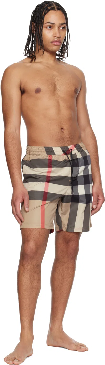 Burberry Ami Paris Light Blue Elasticated Cotton Shorts In Brown