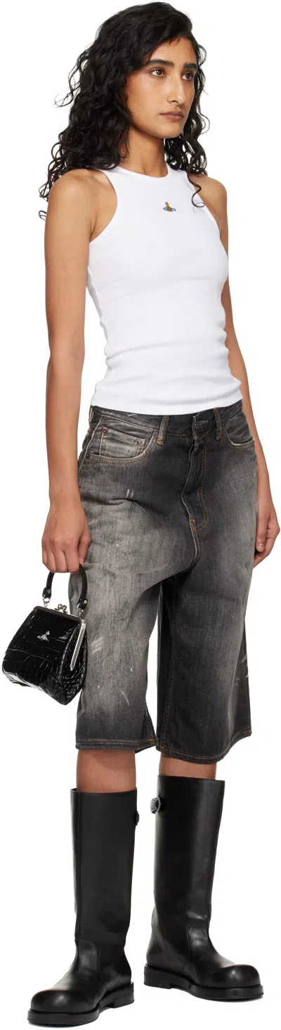 Vivienne Westwood White Rib Jersey 90s Tank Top