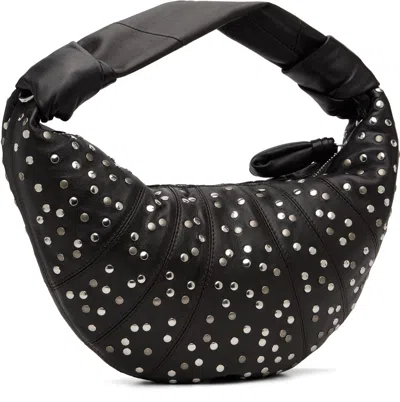 Lemaire Dark Chocolate Studs Dots Mini Fortune Croissant Bag In Brown