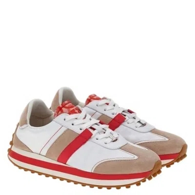 Ferragamo Iulia Suede-trim Sneaker In Multi