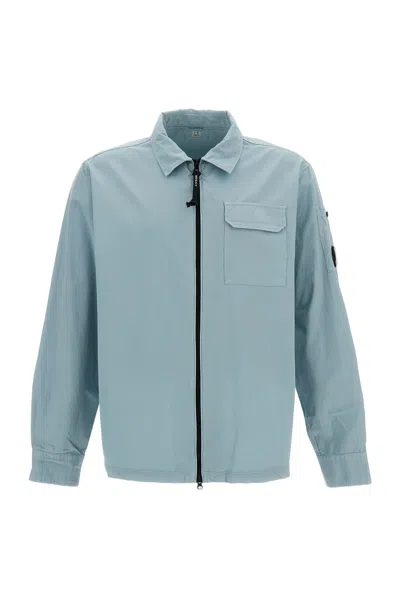 C.p. Company C.p.company Organic Cotton Overshirt In Blue