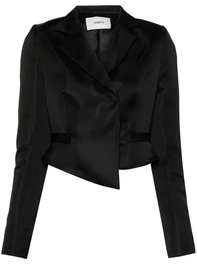 Coperni Short Double-breasted Suit Jacket In Black