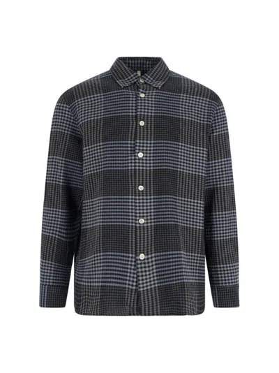 Sunflower Casual Shirt Checked Pattern Long Sleeves In Black