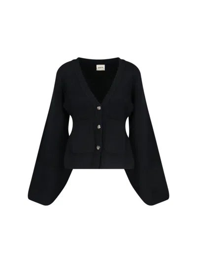 Khaite Scarlet Cashmere Cropped Cardigan In Blue
