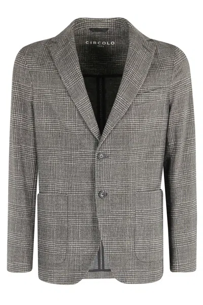 Circolo 1901 Double-breasted Tailored Jacket With Classic Check Pattern In Multi
