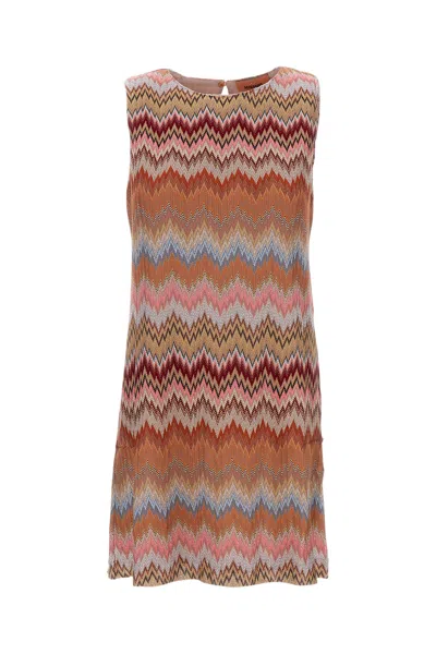 Missoni Mini-abito Senza Maniche In Viscosa Chevron In Multi