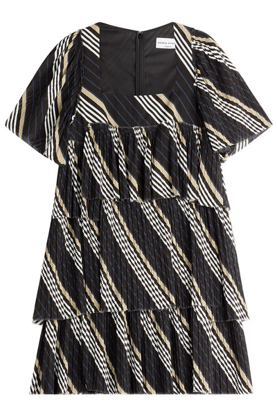 Sonia Rykiel Cotton Diagonal Stripe Dress In Multicolored