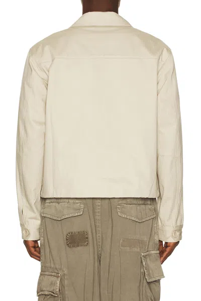 Reese Cooper Cotton Herringbone Work Jacket In Neutral