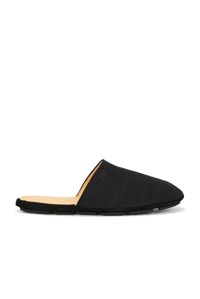 Tom Ford Flat Leather Slippers In Black