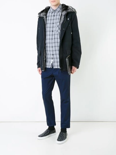 Shop Yves Salomon Fur-lined Parka Jacket - Black