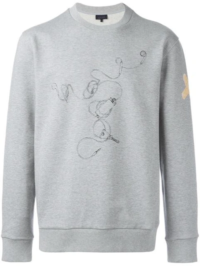 Lanvin Headphone Knitted Sweatshirt In Grey