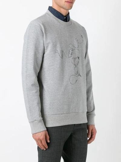 Shop Lanvin X Cédric Rivrain Headphones Sweatshirt In Grey