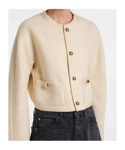 Frame Button-front Jacket In Neutral
