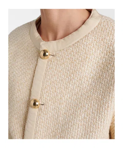 Frame Button-front Jacket In Neutral