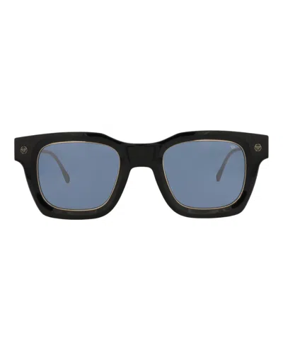 Philipp Plein Rock Superhero Square-frame Sunglasses In Blue  display picture 3