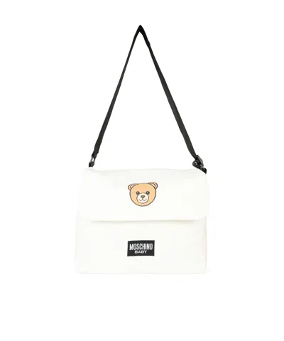Moschino Teddy-print Changing Bag In White