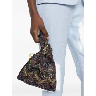 Missoni Metallic Handbag With Chevron Pattern In Pattern