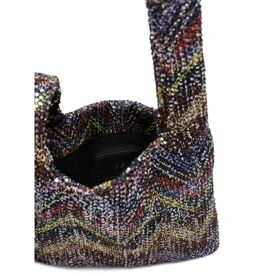 Missoni Metallic Handbag With Chevron Pattern In Pattern