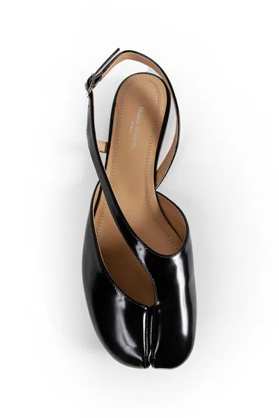 Maison Margiela Tabi Flat Slingback With Distinctive Split-toe Design In Gray