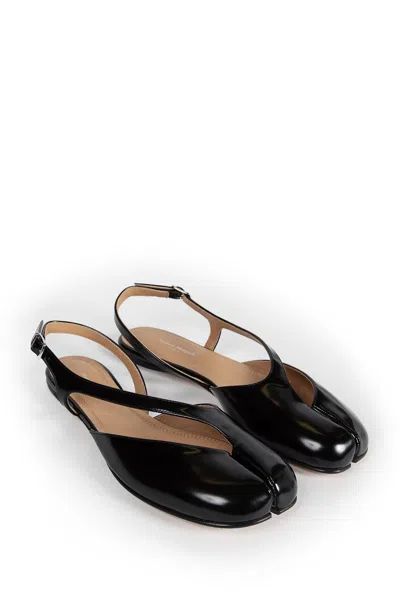 Maison Margiela Tabi Flat Slingback With Distinctive Split-toe Design In Gray