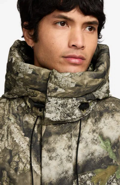 Jordan Flight Hunting Camo Down Parka In Green