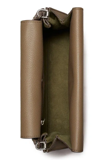 Tory Burch Lee Radziwill Pebble Leather Large Shoulder Bag In Brown