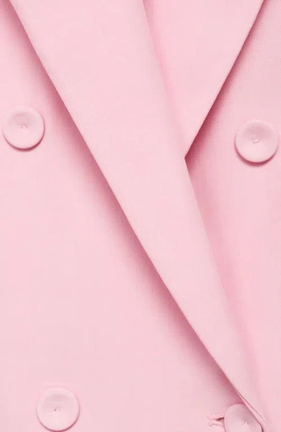 Mango Double Breasted Suit Blazer In Pink