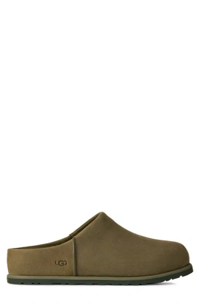 Ugg ® Men's Otzo Clog Nubuck Shoes In Burnt Olive In Green
