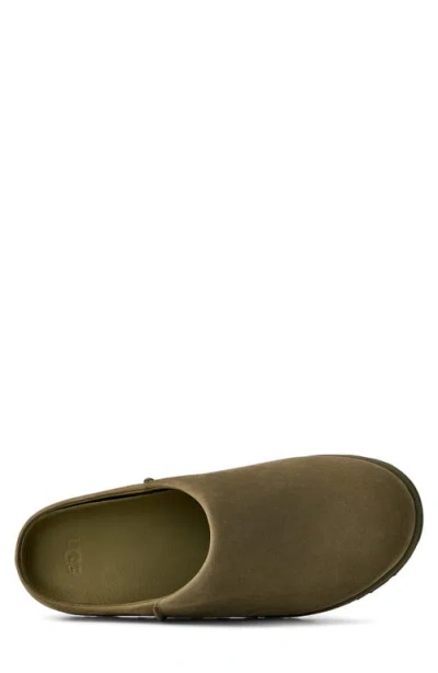 Ugg ® Men's Otzo Clog Nubuck Shoes In Burnt Olive In Green