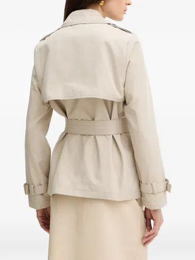 Silvian Heach Double-breasted Jacket In Neutral