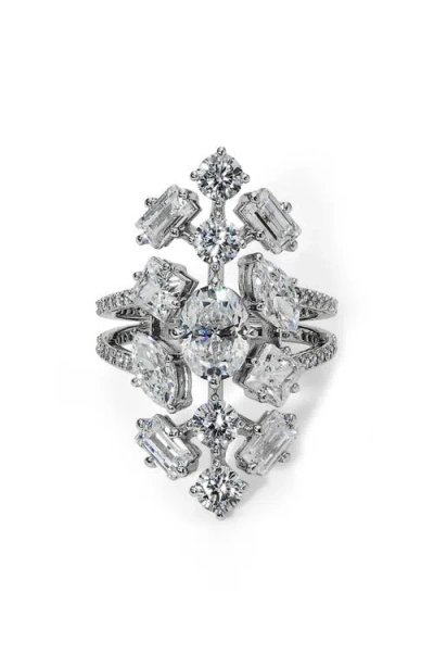 Nadri Riviera Shield Ring In Silver