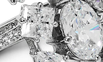 Nadri Riviera Shield Ring In Silver