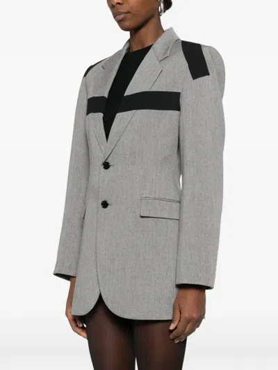 Coperni Taped Tailored Jacket In Gray