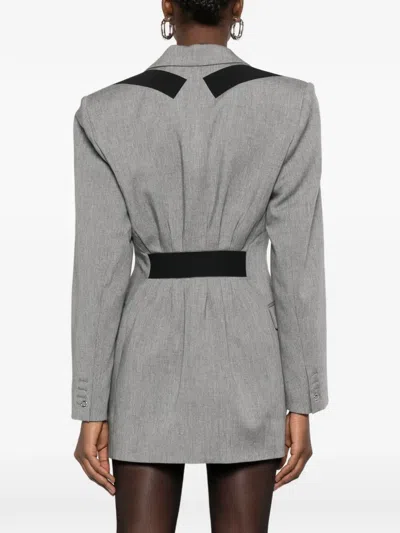 Coperni Taped Tailored Jacket In Gray