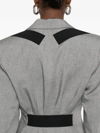 Coperni Taped Tailored Jacket In Gray