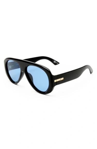 Le Specs Dream Boat 57mm Aviator Sunglasses In Black